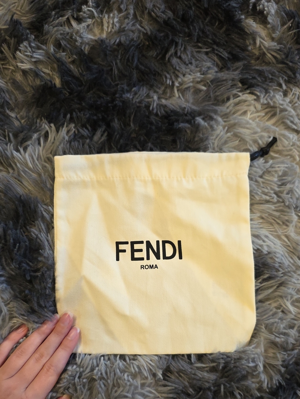 Fendi Cream Drawstring storage dust bag